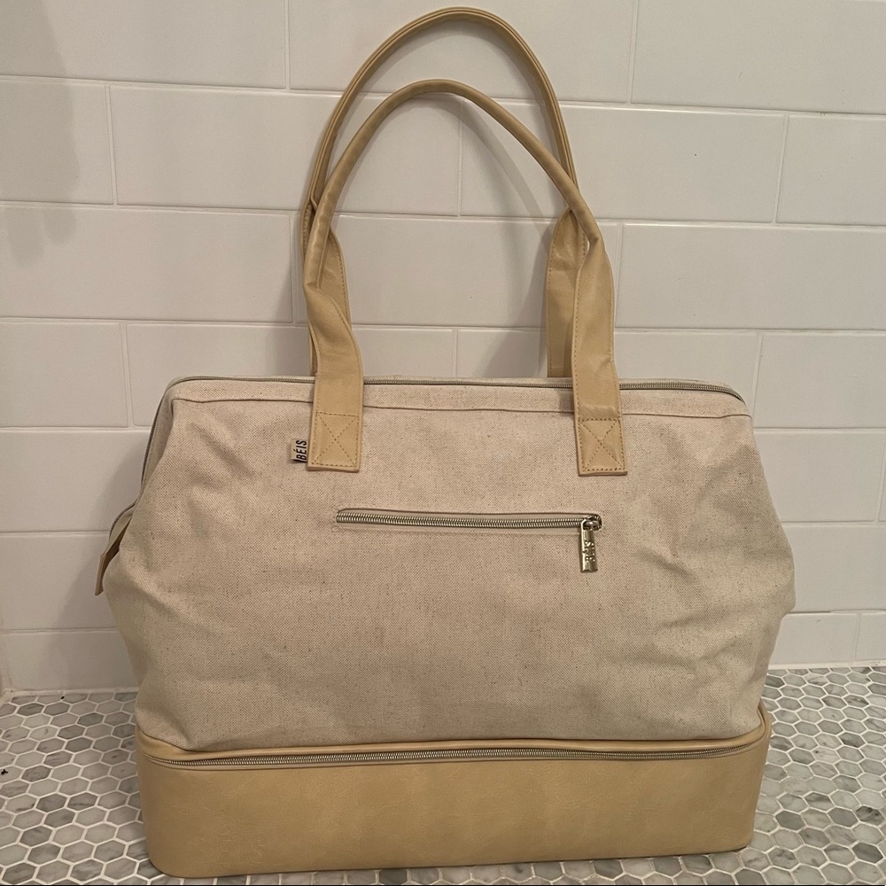 BEIS Convertible Weekender in Beige